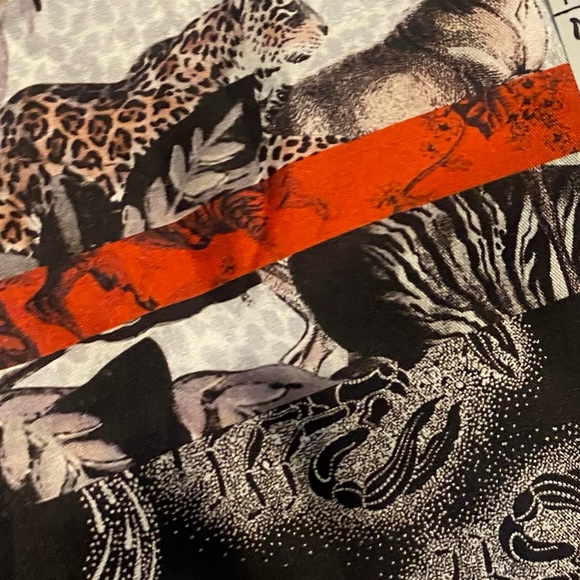 ALLSAINTS mixed print Silk Square Scarf - Picture 5 of 8